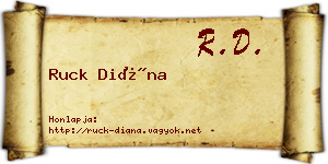 Ruck Diána névjegykártya